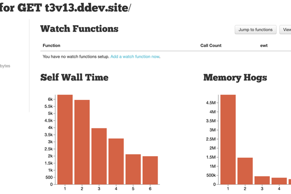 Sample XHGui screen in new XHGui feature